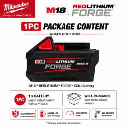 Milwaukee M12 REDLITHIUM HB 6.0Ah Extended Capacity Battery – 12V Rechargeable for M12 Cordless Tools (Model: 48-11-2402)