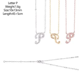 925 Sterling Silver D VVS1 Diamond Full Moissanite Pendant Necklace for Women Letter Sparkling Moissanite Jewelry