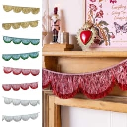 Multicolor Drizzle Garland Encryption PET Metallic Foil Fringe Thickening Background Ornament Tassel String Party Supplies