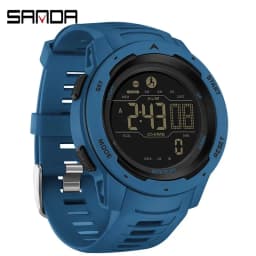 SANDA 2145 Men's Sports Watch, Pedometer & Calorie Counter, 50M Waterproof LED Digital Military Wristwatch, Relogio Masculino