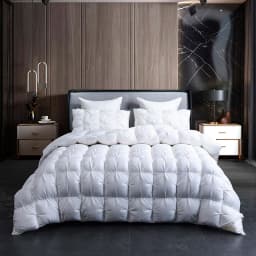 White Goose Down Duvet Warm Winter Thick 3D Bread Comforter Pinch Pleated Blanket Filling for Single Double Couple Bed Quilts