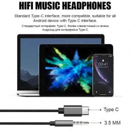 Original Type C Wired Earphone For Samsung Galaxy S25 S24 S23 S22 Ultra Plus 3.5mm Earbud Headphones A55 A54 A53 A52 Accessories