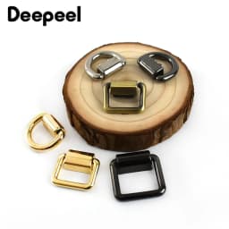 5/10/20Pcs 15/16/19mm Metal D Ring Buckles Bag Side Clips for Handbag Chain Handles Connector Bags Strap Hardware Accessories