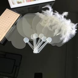 5Pcs Plastics Transparent Blank Fan Children DIY Stage Performance Hand Fan Decor For DIY Craft Make Hand Graffiti Fan