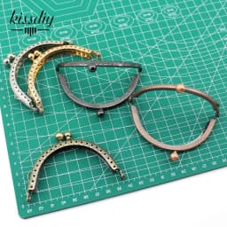 10 pcs 8.5CM Double Bead Metal Frame Coin Purse Kiss Clasp For Wallet Handle Clutch DIY Bag accessory 5 colors