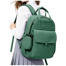 Casual Backpack, Back-To-School Essential School Backpack for Teens, Large Capacity Anti-Theft Daypack School Bag with Card Bag