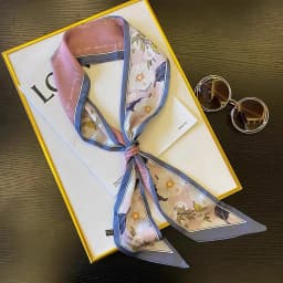Women Narrow Long Scarf Polka Dot Tie Bag Ribbon Headband Choker Streamer Lady Accessories