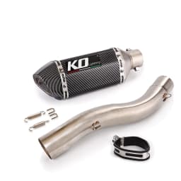 For Ducati Scrambler 800 821 Motorcycle Exhaust System Middle Connect Link Pipe Section Tube 51mm Muffler Baffler With DB Killer
