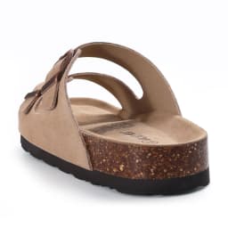 Comwarm Genuine Suede Sandals For Women Men Cork Footbed Adjustable Slides Anti-slip Fashion Unisex Slippers With Arch Support