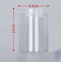 1PC Plastic Packing Bottle PET Clear Empty Seal Bottle Circular Bucket Storage Biscuit Jar Food Grade Sealed Cans Tank Container