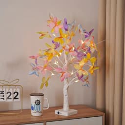 LED Night Light RechargeableTabletop Bonsai Tree Lights Butterfly Tree Lamp DIY Gift Party Holiday Camping Summer Home Decor