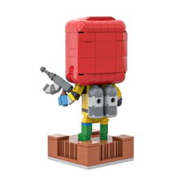 MOC Rust Hazmat Doll Model Building Blocks Sets Game Protective Suit Fighting Mecha Figure Assembled Bricks Toy Adult Gift