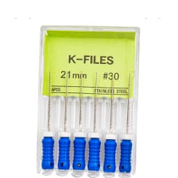 6Pcs/Pack Dental Endo Files Hand Use K Files Stainless Steel Root Canal Treatment Drills Endodontic Instruments