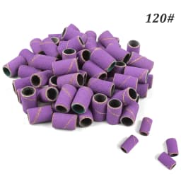 1000pcs Nail Sanding Bands Nail Drill Bit Caps Accessories for Manicure Gel Polish Removing Manicure Tool 80# 120# 180# 240# Set