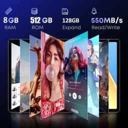 New 10.1 Inch Tablet PC 8GB RAM 512GB ROM 10 Core AI Speed-up Tablets Google Play 4G LTE Phone Call Dual SIM Dual WiFi Android13