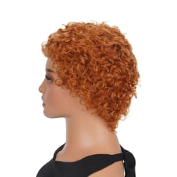 Short Pixie Cut Curly Wigs Human Hair Brazilian Human Hair Machine Wigs For Black Women Natural Black Curly Human Hair Wigs
