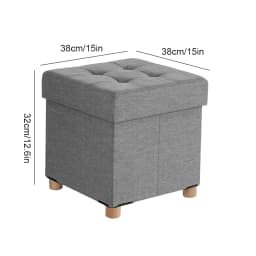 Storage Foot Stool Foldable Bench Seat Stool Footchair Removable Lid Upholstered Seat 76*38*38cm/38*38*32cm
