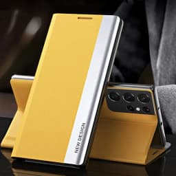 Luxury Leather Flip Case For Samsung Galaxy S25 S24 S23 S22 S21 S20 Ultra Plus S23 S21 S24 FE Note 20 Ultra 10 Plus Stand Cover