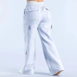 2026 Women‘s Wide Leg Cargo Pants Elastic Waistband with Large Pockets Casual Fitness Sportswear Y2k Long Pants