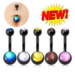 5Pcs/lot Candy Colors Acrylic Belly Button Rings for Women 316L Stainless Steel Bar Belly Navel Sexy Piercings Body Jewelry 14G