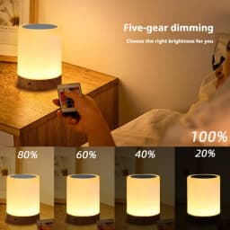 GGbingo 16 Colors Night Light Touch Bedside Table Lamp RGB USB Rechargeable Desk Lamp Bedroom Decoration Gift Dining Table Light