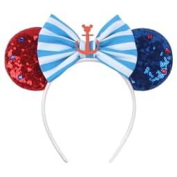 Cartoon Cute Mouse Ears 25th Anniversary Commemoration DIY Mouse Ears Magic Cruise Sparkle Bow DIY Headwear Adults Hairbands