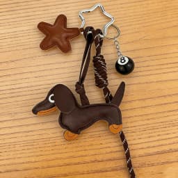 Cute Dachshund Keyring Bag Five-pointed star Pendant Ball Suitable For Mobile Phone Bag Pendant Accessory Keychain Couple Pendan