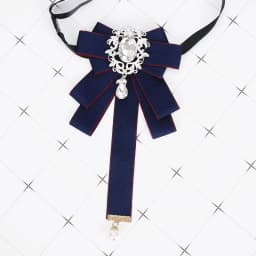 Gorgeous Bow Tie Vintage Luxury Lady Head Diamond Pearl Ribbon Tassel Brooch Chic Girls Elegant Costume Jewelry Collar Pin