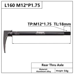 HEPPE MTB Road Bike Thru Axle Front Fork Shaft Skewers 12x100 12x110 Rear Thru Axle 12x142 12x148 Quick Release M12xP1.0/P1.75