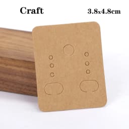 50pcs 3.8x4.8cm Display Card for Earrings Ear Studs Blank Kraft Paper Tags