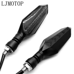 Universal Motorcycle LED Turn Signal Lamp Sequential Flowing Flash Indicator Lights Amber Running Light