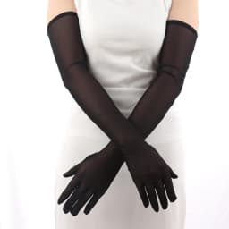 Women Black Long Gloves Classic Opera Over Elbow Mittens Stretch Finger Wedding Sexy Driving Breathable Accessories