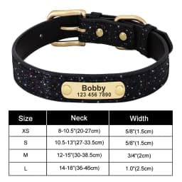 Personalized Dog Collar Bling Customized Anti-lost Pet ID Collar Adjustable Pet Necklace With Engraved Tag For Small Medium Dogs