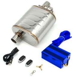 51mm 63mm 76mm Exhaust Muffler With Dump Valve Stainless Steel Electric Exhaust Cutout Remote Control Set Universal