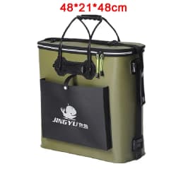 Portable Fishing Bag Water Bucket Storage Boxes Collapsible Thicken Live Fish Tank Water Bucket Outdoor Camping Fishing Tackle