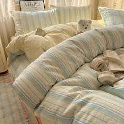 100% Cotton Yarn-dyed Duvet Cover Set or Single Quilt Covers Skin-friendly Breathable Blanket Cover Soft Plaid Comforter Cover