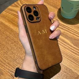 Personalized Custom Name Phone Case For iPhone 15 14 13 12 11 Pro Max 15 14 Plus Luxury Cowhide Leather Protection Back Cover