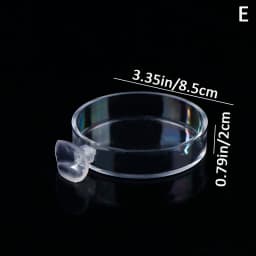 Aquarium Feeder Acrylic Transparent Fish Round Square Dishes Shrimp Food Box Fish And Shrimp Feeding Accessories