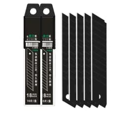 10pcs 18mm Utility Knife Blade Multifunctional Spare Blade SK5 Alloy Steel Cutter Black Edge Sharp Wallpaper Cutting Large Blade