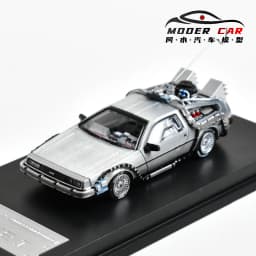 MJ 1:64 back to the future DeLorean DMC 12 Diecast Model Car