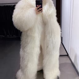 YOLOAgain 135-140cm Floor Length Mongolia Sheep Fur Coat Women Winter Warm Party Long Fur Coat Ladies Overcoat