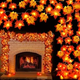10/20LED Maple Leaf String Lights Fairy Lights Battery Powered Garland Light for Home Party Wedding Indoor Outdoor Decoration