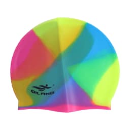 Wear-resistant Practical Colorful Silicone Flexible Waterproof Plus Size Bathing Cap Swimming Cap Swim Pool Hat Swimming Hat