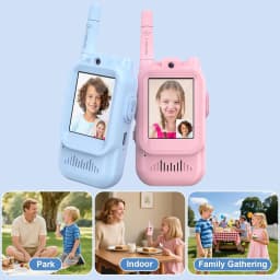 2pc Kids HD-Video Walkie Talkies 2 Styles Intercom USB Charging Indoor Outdoor Child's Toys Birthday Gifts for Boys Girls Age 3+