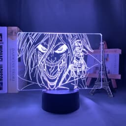 Anime Light Attack on Titan 4 Eren Yeager Figure for Bedroom Decor Night Light Kids Birthday Gift Shingeki No Kyojin 3d Lamp AOT
