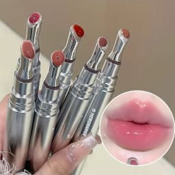 Mirror-Like Lip Gloss, Moisturizing and Volumizing Glassy Plump Lips, Non-Sticky Tinted Lip Gloss, Long-Lasting Lip Makeup, Portable Holiday Gift