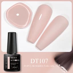MEET ACROSS 7ml Orange Red Pink Gel Nail Polish Laser Sparkling Soak Off Semi Permanent Nail Art UV Gel Varnishes Spring Summer