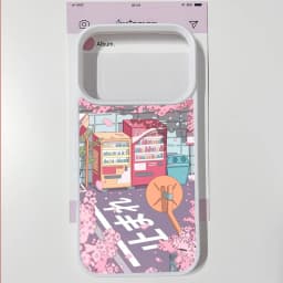 Japan Anime Cherry Blossom Mountain Landscape Phone Case For iPhone 17Pro 17 Pro max 17Air Scenery Print Clear Hard Cover Shell