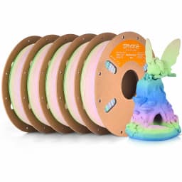 ERYONE 5KG Matte Rainbow PLA 3D Print Premium Filament, Macaron+Watercolor, PLA Matte Rainbow Filament Wholesale Big Sale