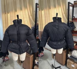 Elegant Cotton Warm Women's Jacket Autumn Winter Loose Full Sleeve Zipper Stand Collar Thicken Coats 2026 Waist Outwear Lady